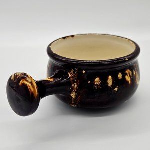 Vintage Hand Thrown Studio Pottery - Onion Soup Bowl Signed by Jean Field - 1978